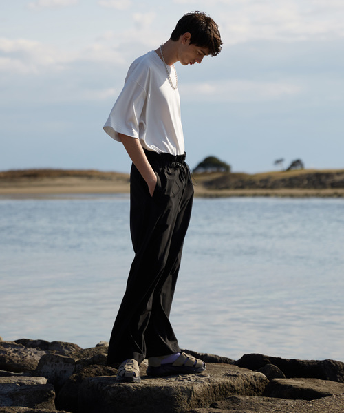 MAISON SPECIAL(メゾンスペシャル)の「ナイロンドライツイルパジャマパンツ 【MAISON SPECIAL/メゾンスペシャル】(チノパンツ・メンズ・ブラック/ダークブラウン・44/46/48)」の3枚目の写真