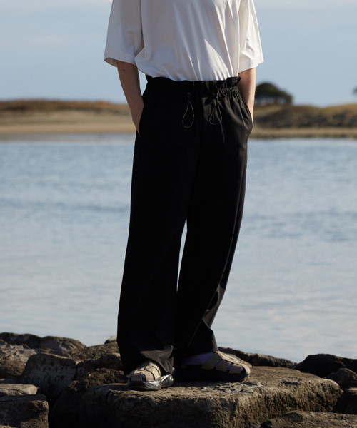 MAISON SPECIAL(メゾンスペシャル)の「ナイロンドライツイルパジャマパンツ 【MAISON SPECIAL/メゾンスペシャル】(チノパンツ・メンズ・ブラック/ダークブラウン・44/46/48)」の7枚目の写真