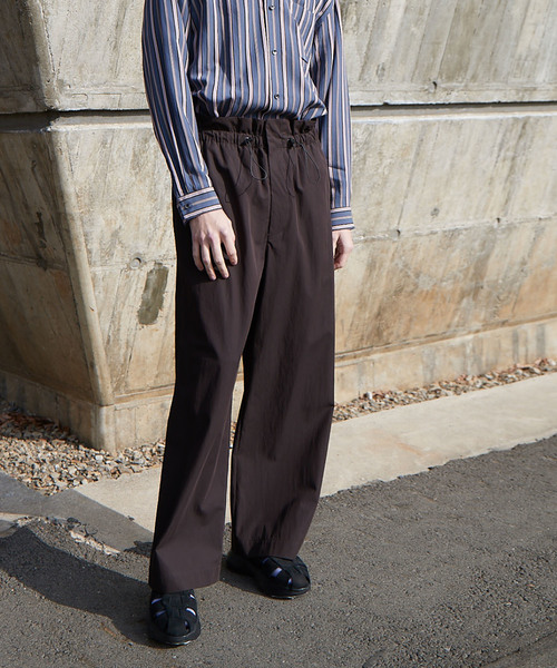 MAISON SPECIAL(メゾンスペシャル)の「ナイロンドライツイルパジャマパンツ 【MAISON SPECIAL/メゾンスペシャル】(チノパンツ・メンズ・ブラック/ダークブラウン・44/46/48)」の10枚目の写真