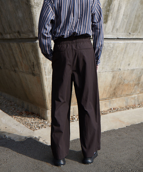 MAISON SPECIAL(メゾンスペシャル)の「ナイロンドライツイルパジャマパンツ 【MAISON SPECIAL/メゾンスペシャル】(チノパンツ・メンズ・ブラック/ダークブラウン・44/46/48)」の12枚目の写真