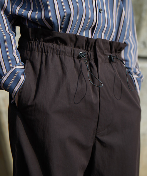 MAISON SPECIAL(メゾンスペシャル)の「ナイロンドライツイルパジャマパンツ 【MAISON SPECIAL/メゾンスペシャル】(チノパンツ・メンズ・ブラック/ダークブラウン・44/46/48)」の13枚目の写真