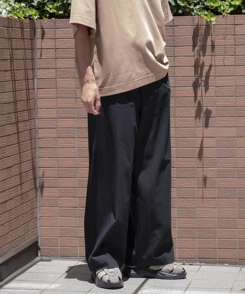 MAISON SPECIAL(メゾンスペシャル)の「ナイロンドライツイルパジャマパンツ 【MAISON SPECIAL/メゾンスペシャル】(チノパンツ・メンズ・ブラック/ダークブラウン・44/46/48)」の16枚目の写真