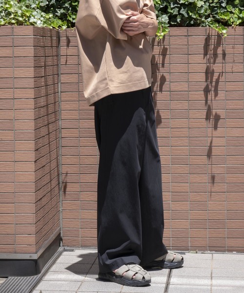 MAISON SPECIAL(メゾンスペシャル)の「ナイロンドライツイルパジャマパンツ 【MAISON SPECIAL/メゾンスペシャル】(チノパンツ・メンズ・ブラック/ダークブラウン・44/46/48)」の15枚目の写真