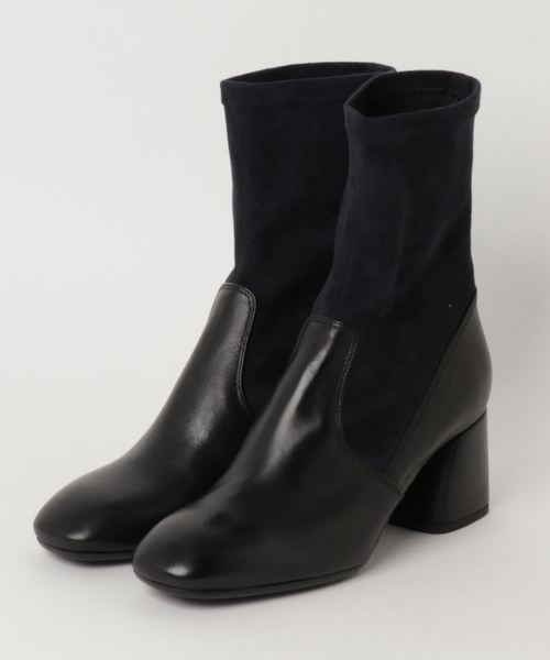 FABIO RUSCONI（ファビオルスコーニ）の「FABIO RUSCONI スエードデザインブーツ（ブーツ・レディース・ブラック/ベージュ・38/37/36）」の2枚目の写真