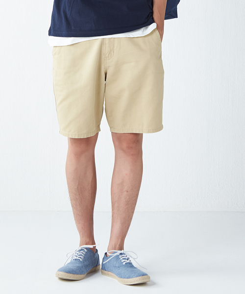 WEGO(ウィゴー)の「WEGO/カラーチノショーツ(チノパンツ・メンズ・ホワイト/ベージュ/ネイビー/ロイヤルブルー/レッド/ケリー/ワイン/ブラック/グリーン系その他/ピンク/グリーン/ブルー/イエロー・MEDIUM/SMALL/LARGE)」の1枚目の写真