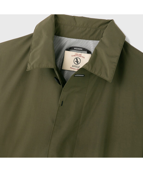 AIGLE（エーグル）の「MTDステンカラーコート（ステンカラーコート・メンズ・モスグリーン/サンドベージュ/ダークネイビー・MEDIUM/LARGE/X-LARGE）」の16枚目の写真