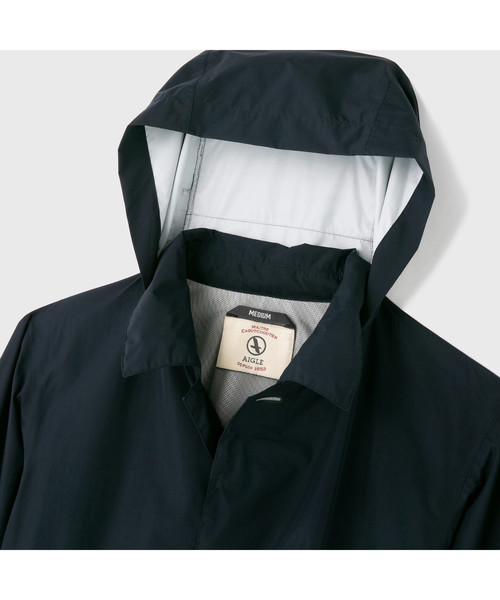 AIGLE（エーグル）の「MTDステンカラーコート（ステンカラーコート・メンズ・モスグリーン/サンドベージュ/ダークネイビー・MEDIUM/LARGE/X-LARGE）」の18枚目の写真