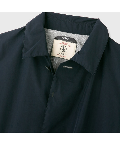 AIGLE（エーグル）の「MTDステンカラーコート（ステンカラーコート・メンズ・モスグリーン/サンドベージュ/ダークネイビー・MEDIUM/LARGE/X-LARGE）」の20枚目の写真