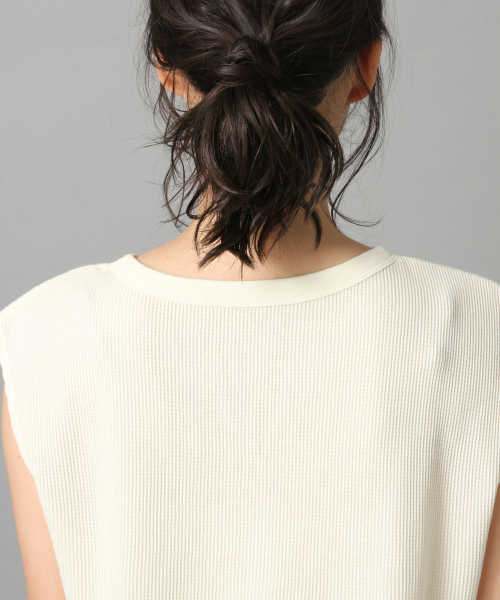 LOWRYS FARM（ローリーズファーム）の「ピグメントワッフルＳＳ　838595（Tシャツ/カットソー・レディース・アイボリー/ブラック/ベージュ/パープル・FREE）」の10枚目の写真