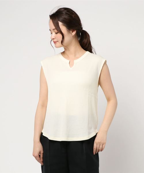 LOWRYS FARM（ローリーズファーム）の「ピグメントワッフルＳＳ　838595（Tシャツ/カットソー・レディース・アイボリー/ブラック/ベージュ/パープル・FREE）」の13枚目の写真