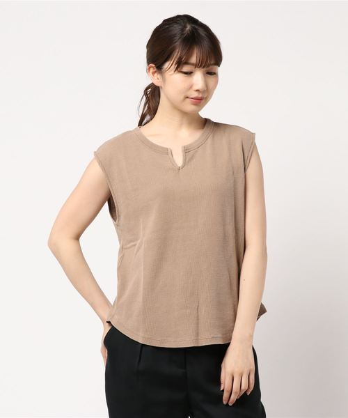 LOWRYS FARM（ローリーズファーム）の「ピグメントワッフルＳＳ　838595（Tシャツ/カットソー・レディース・アイボリー/ブラック/ベージュ/パープル・FREE）」の15枚目の写真