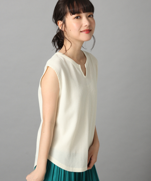 LOWRYS FARM（ローリーズファーム）の「ピグメントワッフルＳＳ　838595（Tシャツ/カットソー・レディース・アイボリー/ブラック/ベージュ/パープル・FREE）」の18枚目の写真