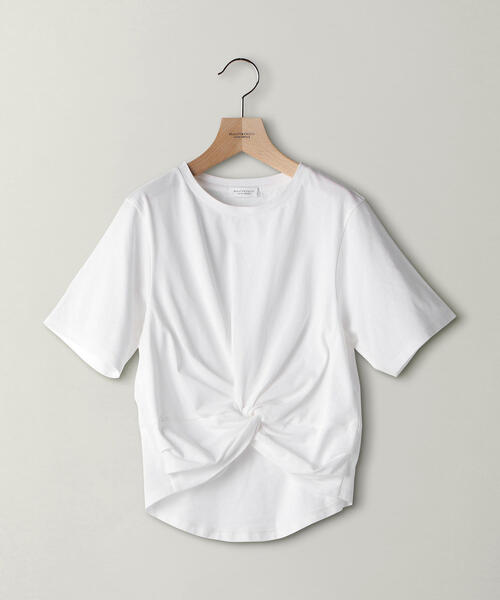 BEAUTY&YOUTH UNITED ARROWS（ビューティーアンドユースユナイテッドアローズ）の「BY フロントクロスショートTシャツ（Tシャツ/カットソー・レディース・ブラウン/ブラック/ホワイト・FREE）」の6枚目の写真