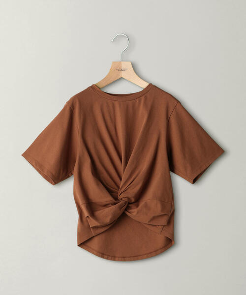 BEAUTY&YOUTH UNITED ARROWS（ビューティーアンドユースユナイテッドアローズ）の「BY フロントクロスショートTシャツ（Tシャツ/カットソー・レディース・ブラウン/ブラック/ホワイト・FREE）」の5枚目の写真