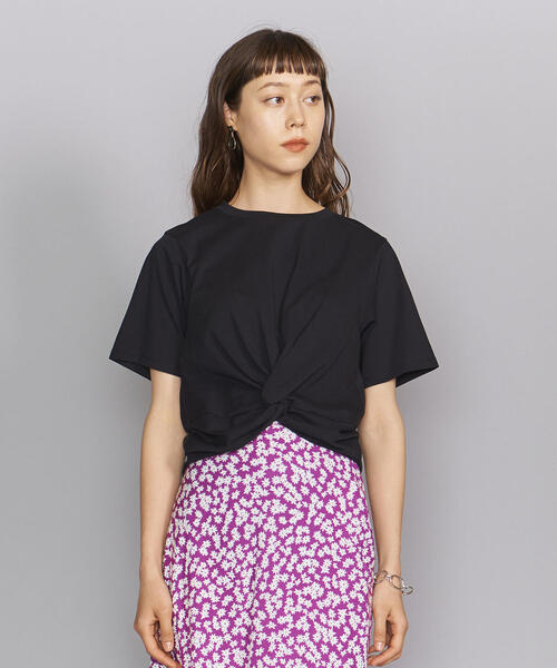 BEAUTY&YOUTH UNITED ARROWS（ビューティーアンドユースユナイテッドアローズ）の「BY フロントクロスショートTシャツ（Tシャツ/カットソー・レディース・ブラウン/ブラック/ホワイト・FREE）」の16枚目の写真
