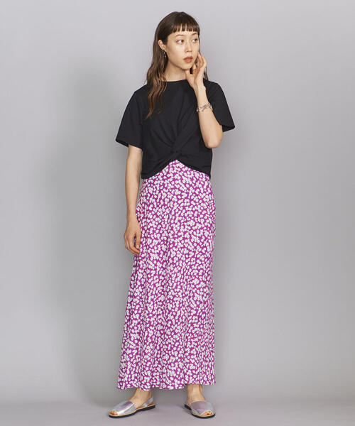 BEAUTY&YOUTH UNITED ARROWS（ビューティーアンドユースユナイテッドアローズ）の「BY フロントクロスショートTシャツ（Tシャツ/カットソー・レディース・ブラウン/ブラック/ホワイト・FREE）」の14枚目の写真