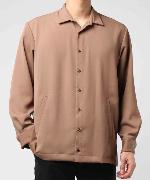 STUDIOUS（ステュディオス）の「【STUDIOUS】コーチシャツ（シャツ/ブラウス・メンズ・ブラック/ベージュ/グリーン・1/2）」の2枚目の写真