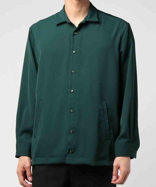 STUDIOUS（ステュディオス）の「【STUDIOUS】コーチシャツ（シャツ/ブラウス・メンズ・ブラック/ベージュ/グリーン・1/2）」の3枚目の写真