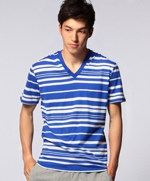 UNITED ARROWS | UAS ボーダーVネック　ショートスリーブ(Tシャツ/カットソー)