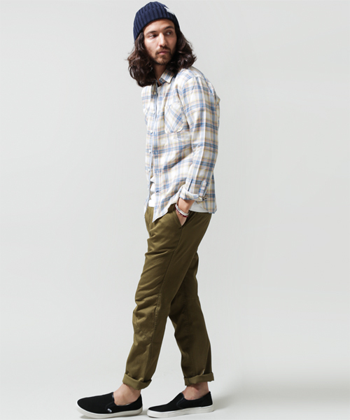 NANO universe（ナノユニバース）の「ヴィンテージライクチェックシャツ（シャツ/ブラウス・メンズ・サックスブルー/グリーン/ダークグリーン/ターコイズブルー/イエロー/レッド/チャコール・MEDIUM/SMALL/X-LARGE/LARGE）」の20枚目の写真