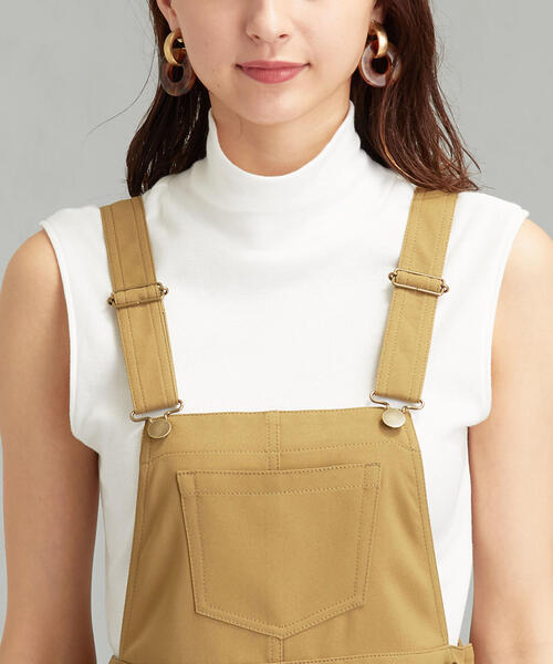 green label relaxing(グリーンレーベルリラクシング)の「SC フレア ジャンパースカート(ジャンパースカート・レディース・ベージュ/ブラック・FREE)」の7枚目の写真