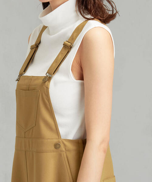 green label relaxing(グリーンレーベルリラクシング)の「SC フレア ジャンパースカート(ジャンパースカート・レディース・ベージュ/ブラック・FREE)」の8枚目の写真