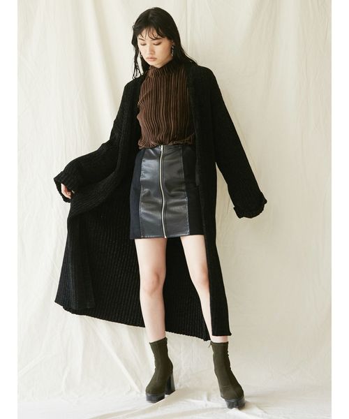 EVRIS（エヴリス）の「FIT SLIMチャンキーブーツ（ブーツ・レディース・ブラック/カーキ・SMALL/MEDIUM/LARGE）」の6枚目の写真