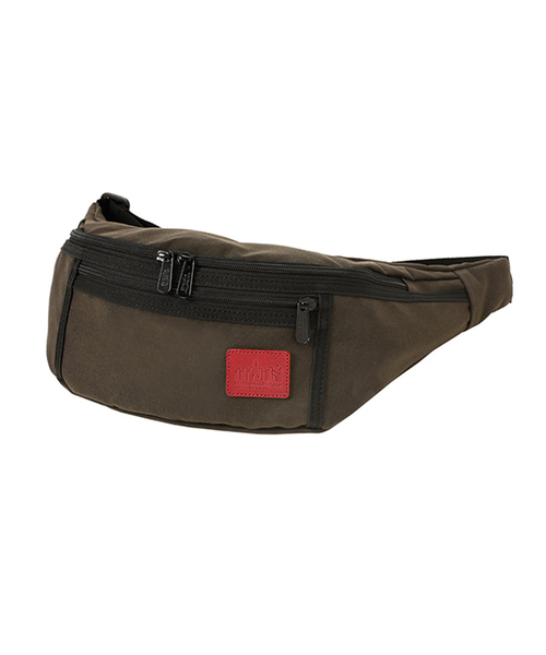 Manhattan Portage（マンハッタンポーテージ）の「CORDURAR Waxed Nylon Fabric Collection Alleycat Waist Bag（ボディバッグ/ウエストポーチ・メンズ・ブラック/ダークブラウン・X-SMALL）」の2枚目の写真