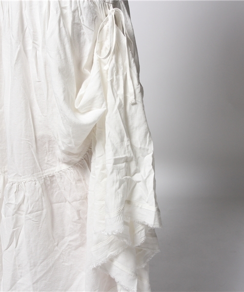 goa(ゴア)の「麻レーヨンストール付マキシワンピース(ワンピース・レディース・オフホワイト/キナリ/ベージュ/ブルー・FREE)」の14枚目の写真