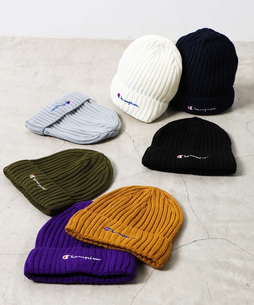 Champion（チャンピオン）の「WEGO/Championリブニットキャップ（ニットキャップ/ビーニー・メンズ・ダークグリーン/ブラック/ネイビー/ベージュ/パープル/ホワイト/グレー・FREE）」の11枚目の写真
