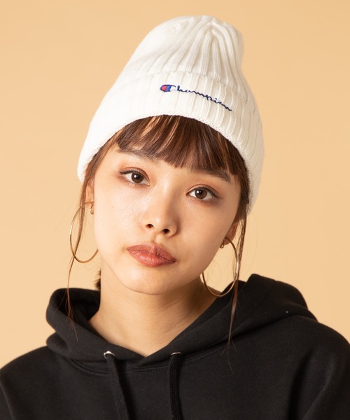 Champion（チャンピオン）の「WEGO/Championリブニットキャップ（ニットキャップ/ビーニー・メンズ・ダークグリーン/ブラック/ネイビー/ベージュ/パープル/ホワイト/グレー・FREE）」の18枚目の写真