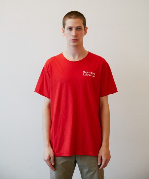 ROTTWEILER(ロットワイラー)の「Defenders Cutoff Tee(Tシャツ/カットソー)」|レッド