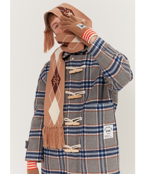 5252（ゴーニーゴーニー）の「アーガイル柄ニットマフラー