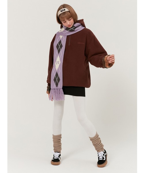 5252（ゴーニーゴーニー）の「アーガイル柄ニットマフラー