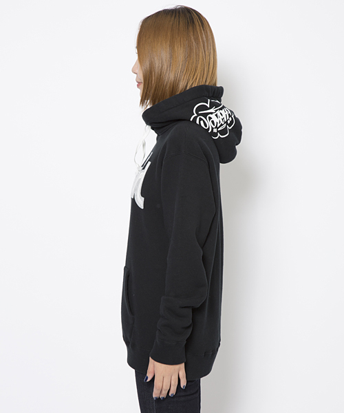X-girl（エックスガール）の「HAZE LOGO SWEAT PULLOVER（パーカー・レディース・ブラック/アッシュ/ブルー・2/1）」の9枚目の写真