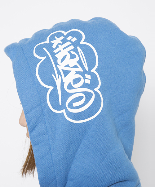 X-girl（エックスガール）の「HAZE LOGO SWEAT PULLOVER（パーカー・レディース・ブラック/アッシュ/ブルー・2/1）」の6枚目の写真