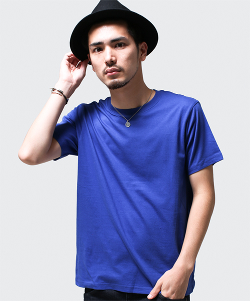 NANO universe(ナノユニバース)の「AZ別注 カラーTee(Tシャツ/カットソー・メンズ・ホワイト/ネイビー/ロイヤルブルー/グレー・SMALL/MEDIUM/LARGE)」の4枚目の写真