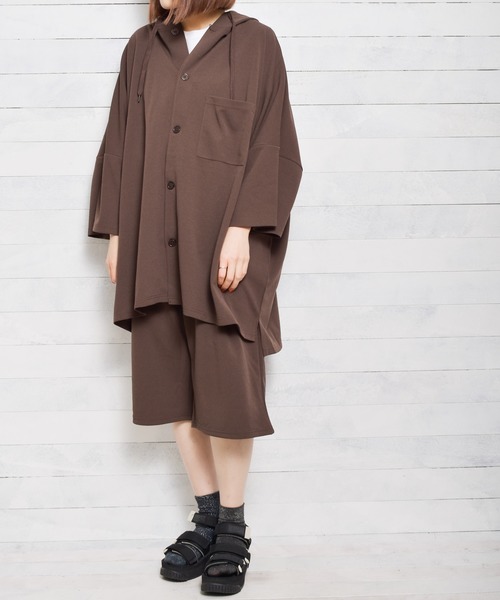 NO WAY(ノーウェイ)の「/梨地7分丈ルーズパンツ/(その他パンツ・レディース・ブラック/チャコールグレー/ブラウン/ベージュ/ブルー/グレイッシュベージュ・MEDIUM/LARGE)」の21枚目の写真