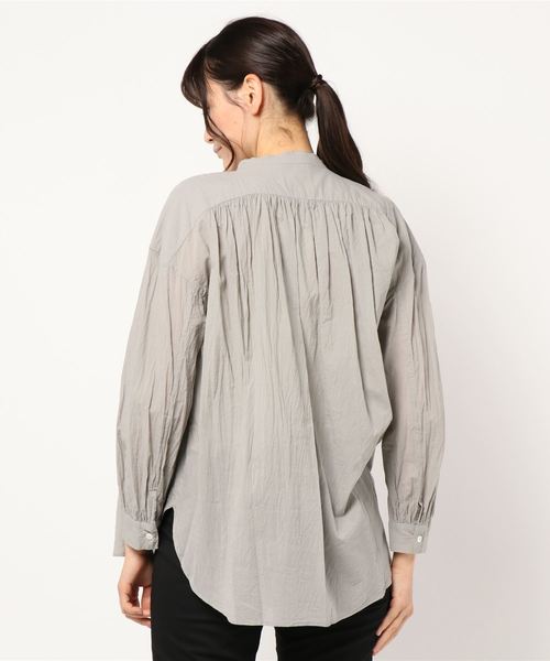 PUAL CE CIN（ピュアルセシン）の「バンドカラーブラウス（シャツ/ブラウス・レディース・シルバー/オフホワイト・FREE）」の15枚目の写真