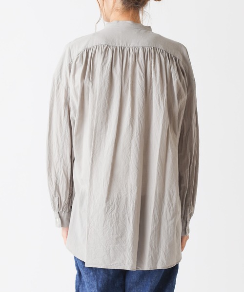 PUAL CE CIN（ピュアルセシン）の「バンドカラーブラウス（シャツ/ブラウス・レディース・シルバー/オフホワイト・FREE）」の12枚目の写真