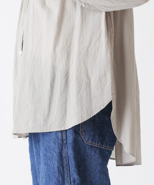 PUAL CE CIN（ピュアルセシン）の「バンドカラーブラウス（シャツ/ブラウス・レディース・シルバー/オフホワイト・FREE）」の4枚目の写真