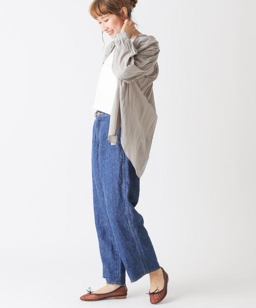 PUAL CE CIN（ピュアルセシン）の「バンドカラーブラウス（シャツ/ブラウス・レディース・シルバー/オフホワイト・FREE）」の13枚目の写真