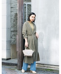 セール レディースのチェスターコート グリーン カーキ 緑色系 リネン 麻 ファッション通販 Zozotown