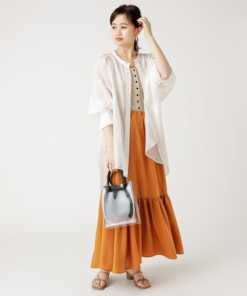 mystic（ミスティック）の「シャイニー3WAYスカート（スカート・レディース・ブラック/ブルー/アイボリー/キャメル・FREE）」の6枚目の写真