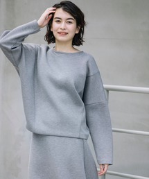 Munich | ダブルニットツイルラウンドネックプルオーバー(セットアップ可)(Tシャツ/カットソー)