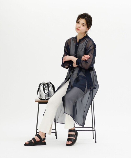 CAST:（キャスト コロン）の「【TVドラマ着用】シースルーシャツドレス  