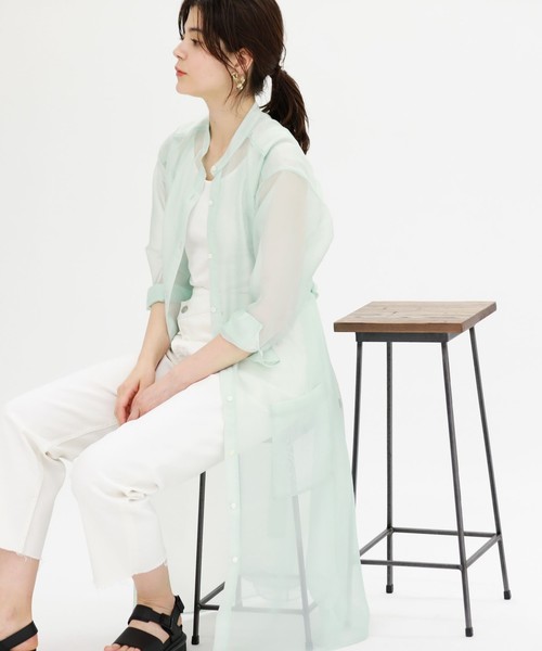 CAST:（キャスト コロン）の「【TVドラマ着用】シースルーシャツドレス  