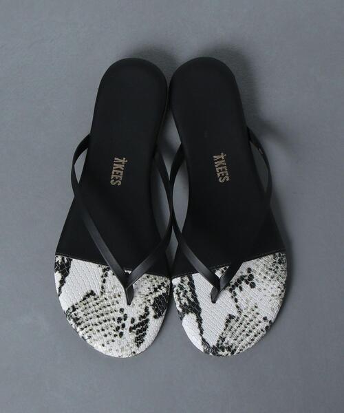 TKEES(ティキーズ)の「<TKEES(ティキーズ)>FRENCH TIPS サンダル★(サンダル・レディース・ブラック/ベージュ・7/5/6/8)」の1枚目の写真
