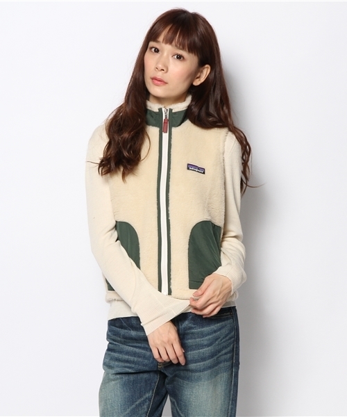 BEAMS BOY（ビームスボーイ）の「Patagonia / Kids Retro-X Vest 14FW（ベスト・レディース・ナチュラル/レッド/ネイビー・MEDIUM）」の2枚目の写真