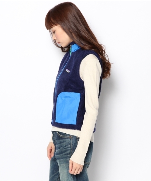 BEAMS BOY（ビームスボーイ）の「Patagonia / Kids Retro-X Vest 14FW（ベスト・レディース・ナチュラル/レッド/ネイビー・MEDIUM）」の5枚目の写真